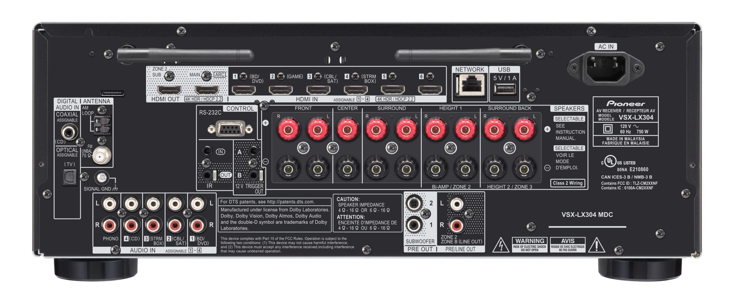 VSX-LX304 Elite Receiver (Refurb) | Pioneer Home Audio